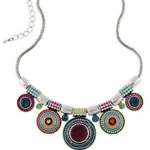 Vintage Colorful Statement Necklace